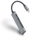 USB sadalītājs un atmiņas karšu lasītājs USB-C uz 1x USB 3.0, 2x USB 2.0, 1x MicroSD, 1x SD alumīnija sakausējums pelēks