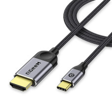 QGeeM adapteris ar 1.8m kabeli no USB-C uz HDMI 4K