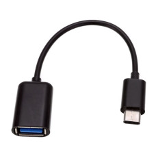Adapteris USB-C uz USB 2.0 melns ar vadu