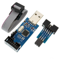 USBASP USBISP AVR programmātors ar vadu un adapteri
