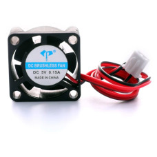 Dzesēšanas ventilators 25x25x10mm, bezsuku, DC 5V, savienotājs: PH2.0-2Pin