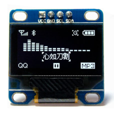 OLED displeja modulis 0.96" 128x64 I2C balts