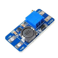 MT3608 DC-DC regulējams strāvas palielināšanas modulis 2A no 2V-24V uz 5V-28V