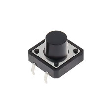Poga bez fiksācijas THT 4pin 12x12mm 8mm augstums