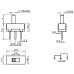 Slēdzis SS12D00 maza izmēra 2 pozīcijas 5mm svira