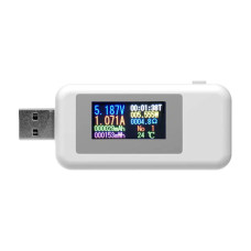 USB testeris ar krāsainu ekrānu balts