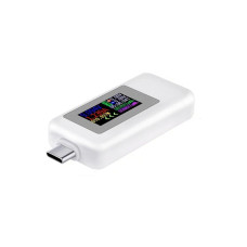 USB-C testeris ar krāsainu ekrānu balts